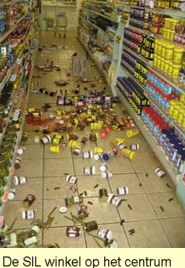 SIL supermarkt na de aardbeving